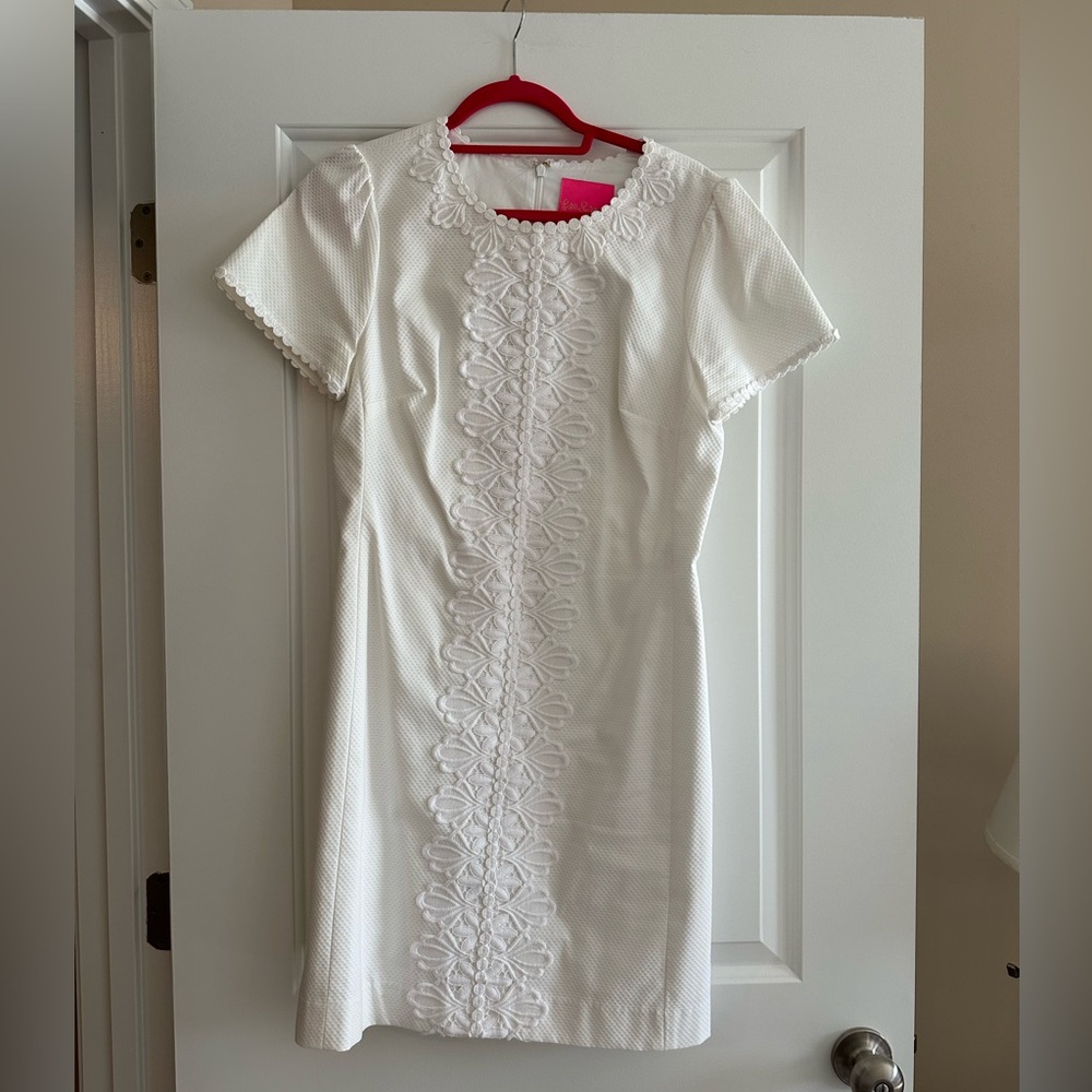 Lilly Pulitzer white shift dress, 10